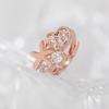 Flower Ring Piercing Cubic Rose Gold Needle 14K Heart Bracelet