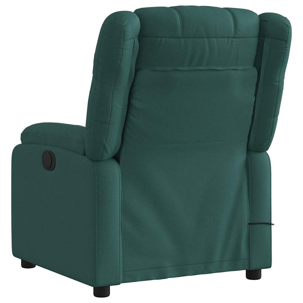 Electric Massage Chair Dark Green Fabric