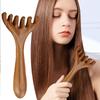 Wooden Head Scalp Massager Gua Sha Six Claw Head Scraping Stick Scraping Claw Massager For Body Neck Leg Massage