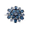 Silver Brooch with Artificial Tanzanite Nano 5.675ct (2112167)