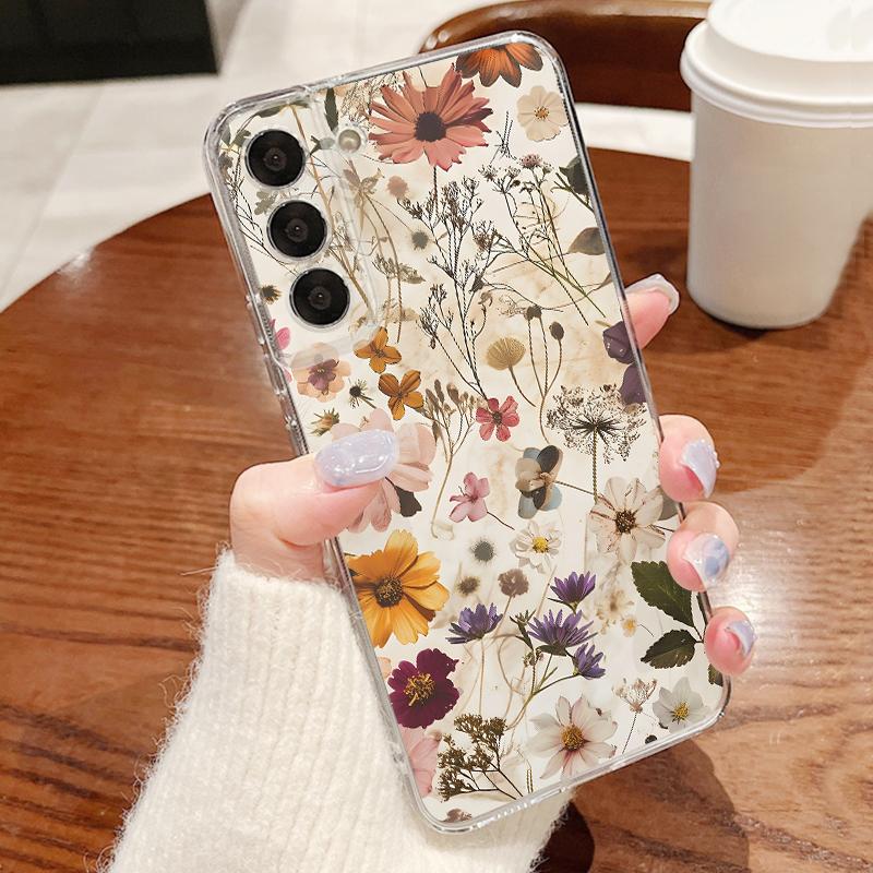 Винтажный чехол с цветочным принтом для iPhone 18 Pro Max Прозрачный мягкий силиконовый чехол для iPhone 17 16 15 14 13 Pro Max 17E 16E