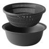 Marna Набор из 2 предметов: дуршлаг и миска, 18 см. Можно мыть в посудомоечной машине. Темный. Marna Basics (Набор из 2 предметов) (Микроволновая печь/Жаростойкий/Штабелируемый) Набор, Термостойкий