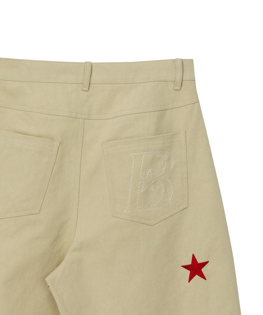 BAUF Star Symbol Bermuda Pants [Beige]
