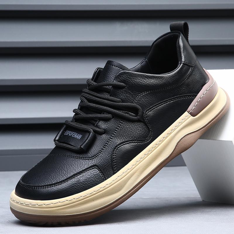 Итальянские мужские туфли из натуральной кожи, классические нескользящие повседневные туфли на шнуровке, универсальные кроссовки для ходьбы и вождения