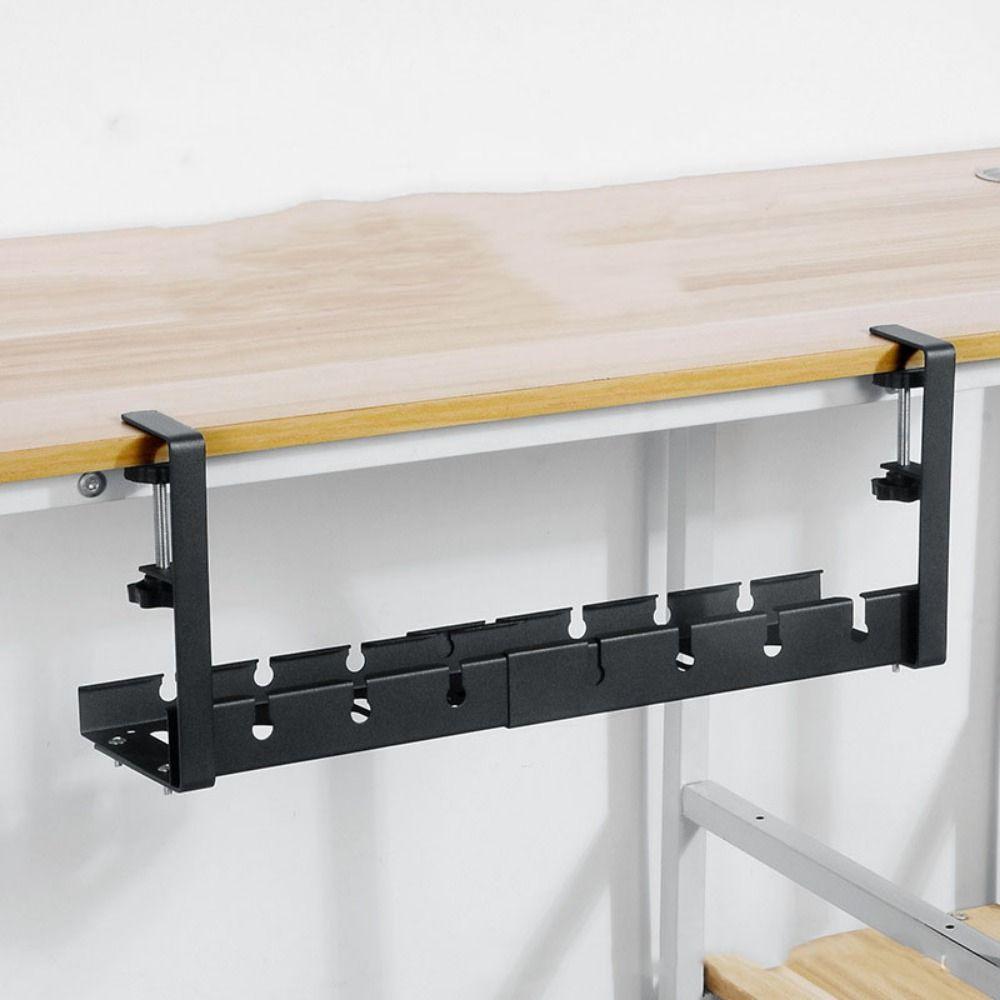 No Drilling Retractable Cable Storage Rack Space Saving Metal Cable Tray  for Home