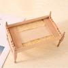 Bedroom Dollhouse Wood Bed 1:12 Simulation Single Bed Miniature Wood Bed  Pretend Play