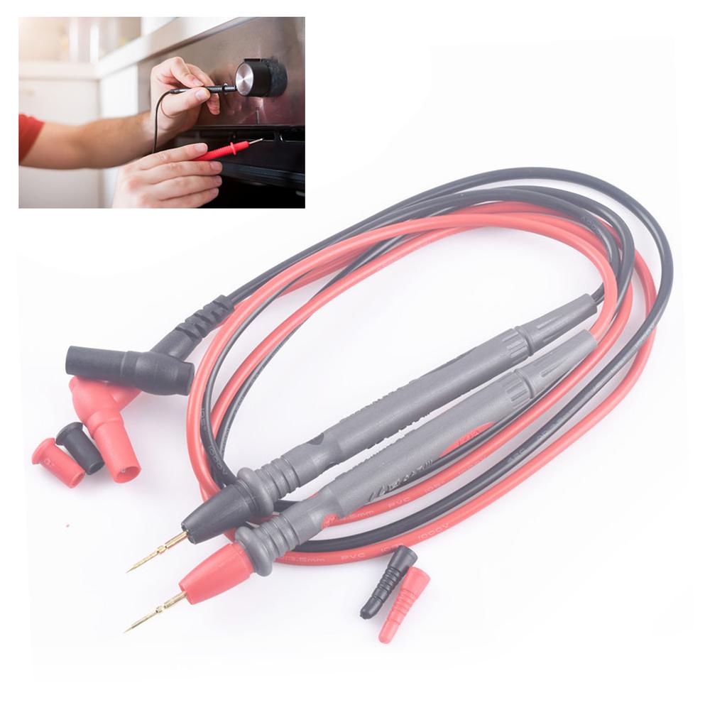 1000V 10A Fine Pointed Test Pen High Accuracy Copper Wire Gold Plated Test Probes for Multimeter Electronics