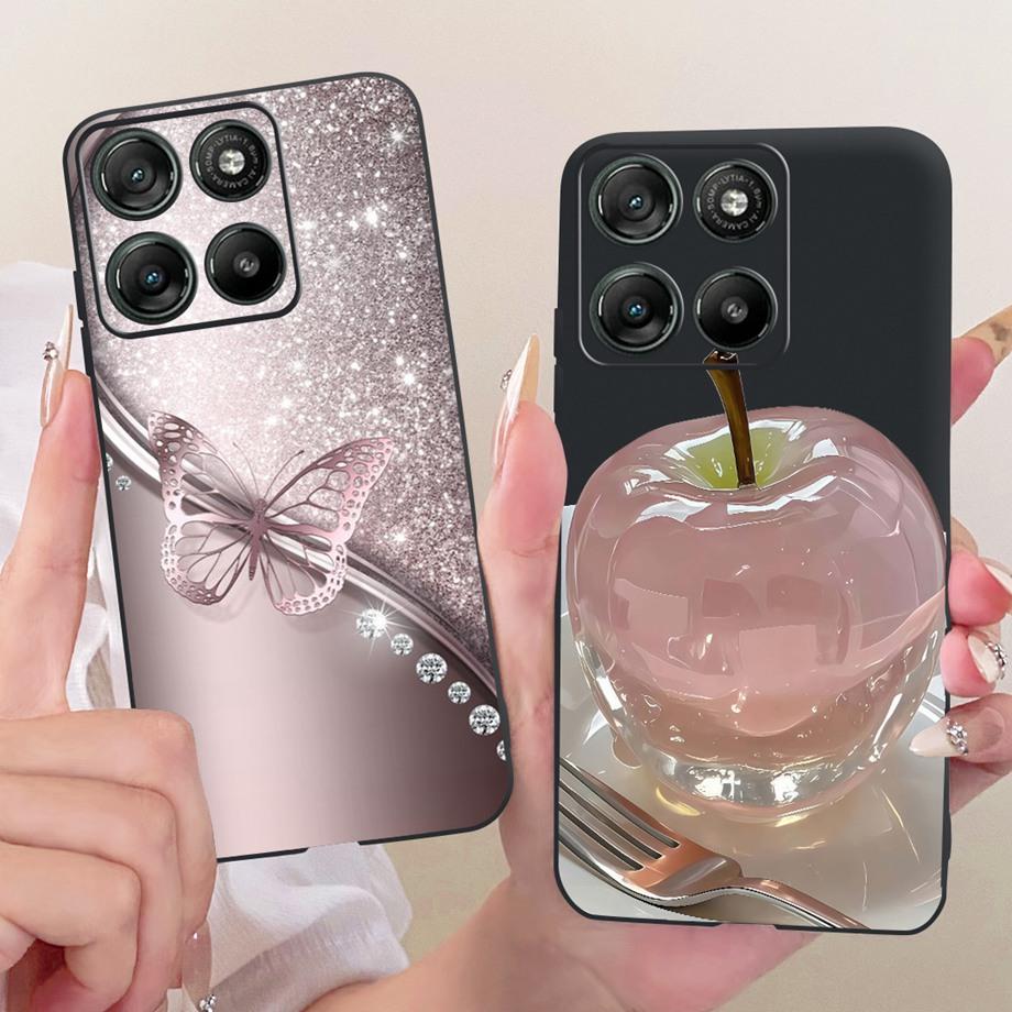 Чехол для телефона Motorola Moto G67 Power G57 Power Мягкая силиконовая накладка Дизайн с бабочкой, драконом, кошкой, цветами Capa Motorola G57 Funda