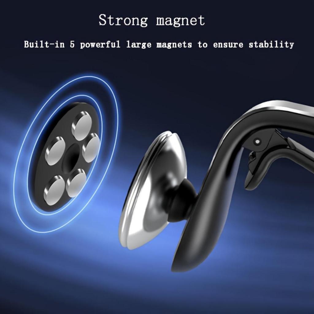Премиальный металлический магнитный держатель для телефона в автомобиль с вращением на 360°, ультратонкий L-образный дизайн