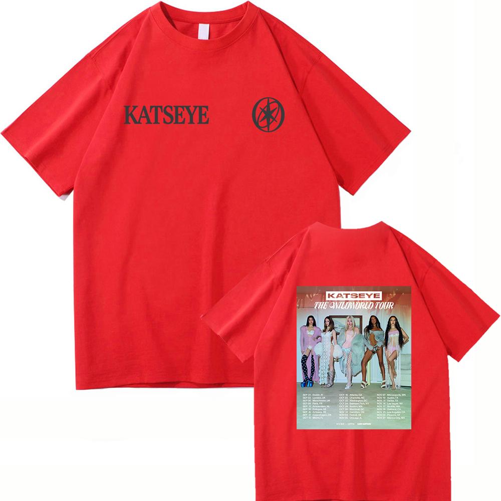 KATSEYE THE WILDWORLD TOUR 2026 T Shirt Fashion Men/women Clothing Harajuku Clothes Vintage Cotton TShirts for Lovers Gifts