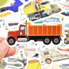 50 PCS Engineering Vehicle Truck Sticker Cute Bus Car Motorcycle Stickers for Kids Toy Travel Trolley Suitcase Laptop Skateboard