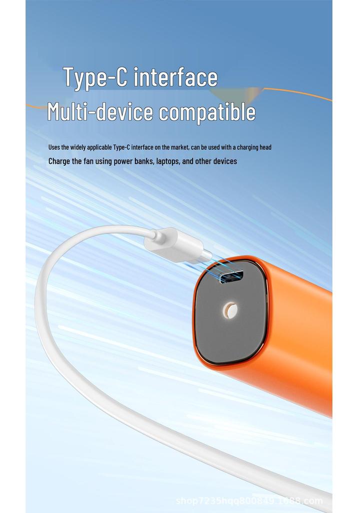 Portable High-Speed Rechargeable Mini Fan with Cooling Turbine