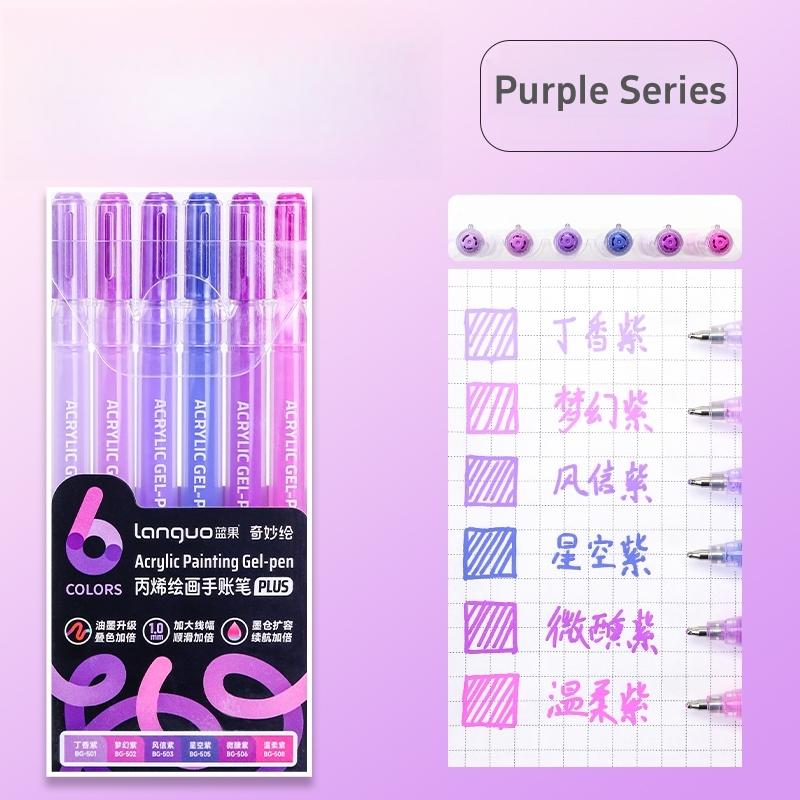 6 шт. Акриловые маркеры Гелевые чернила Винтажный маркер Лайнер 1,0 мм Тонкий наконечник DIY Крафт Живопись Рисование Канцелярские товары Подарок