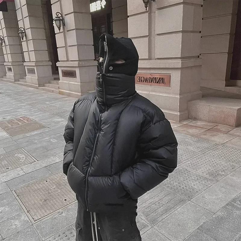 Мужская винтажная американская короткая хлопковая куртка со стойкой - Модная высококачественная черная осенне-зимняя куртка