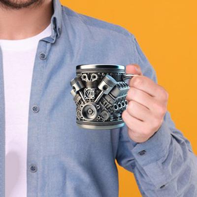 Ручная работа чашка для кофе V8 двигатель кружка для автолюбителей большая емкость чашка для чая кружка для горячего напитка для домашнего офиса