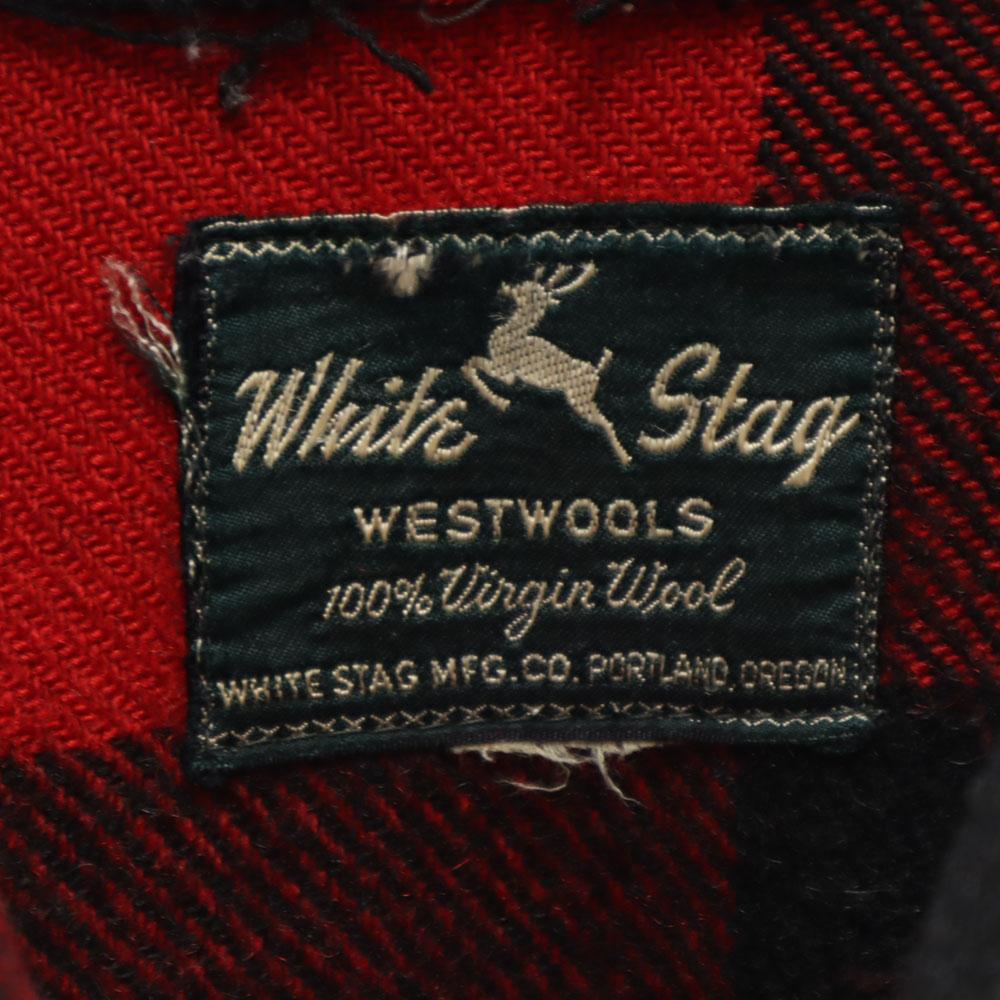 WHITE STAG 50-е Шерсть Винтаж Дабл Макинав Клетчатый Комбинезон Мужской Б/У