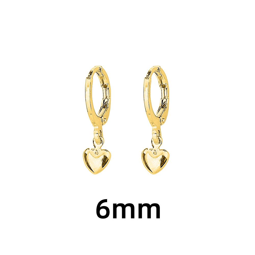 Глянцевые серьги-клипсы в форме сердца, Универсальные, Элегантные, Модный темперамент, Женственные серьги Iu в том же стиле, Простые и маленькие серьги с сердечками.