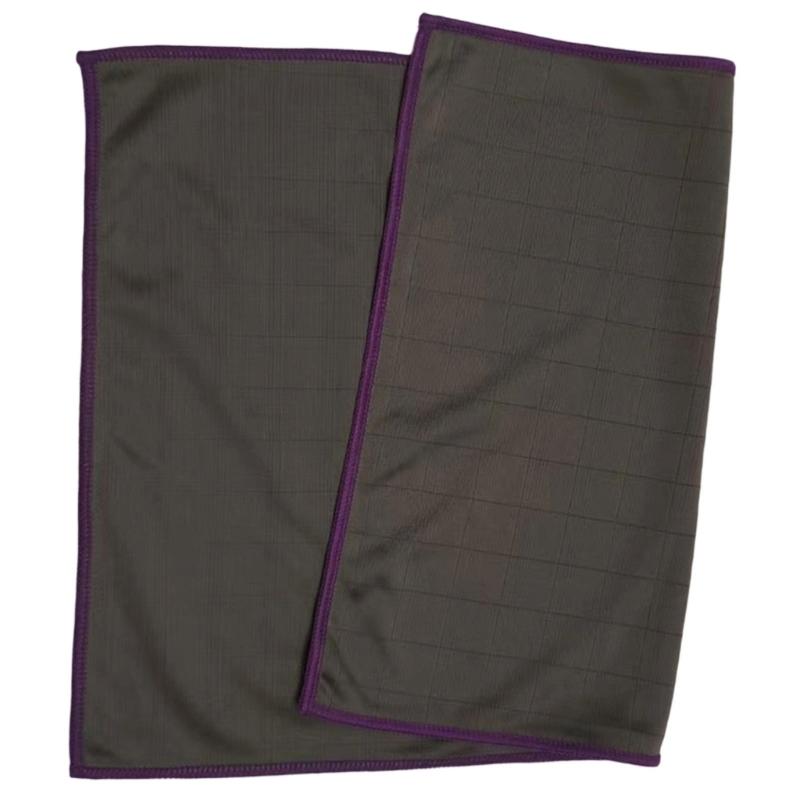 Набор из 3 чистящих полотенец из углеродного волокна, не оставляющих разводов. Многоцелевое использование для чистки автомобилей, окон, столешниц и полировки.