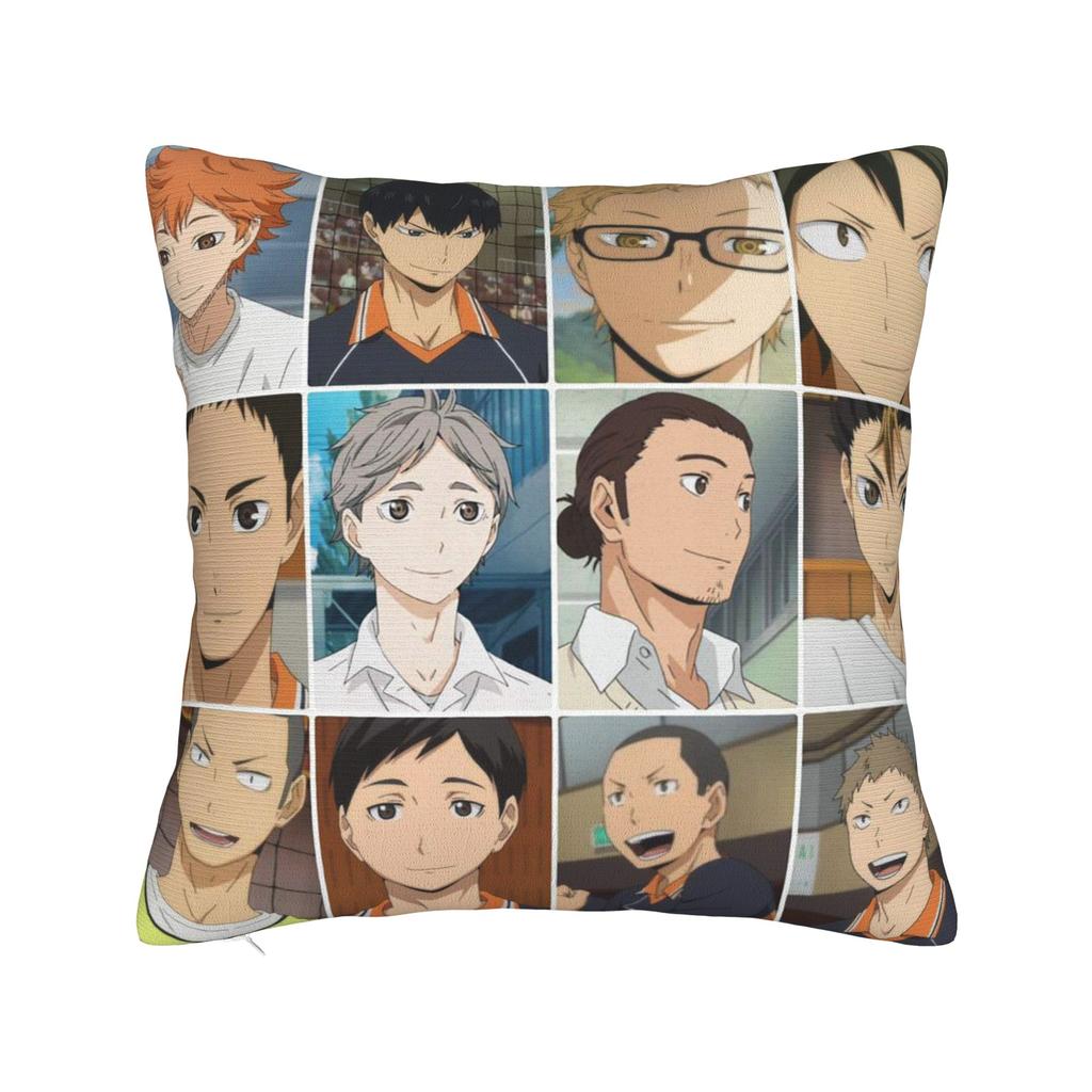 Haikyuu Квадратные Наволочки Волейбол Манга Чехол для Подушки Креативный Полиэстер Декор Наволочка для Дома 18x18