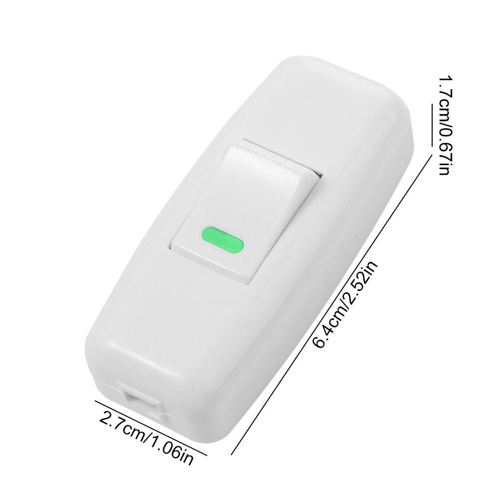 2 шт. Классический маленький тумблер Пластиковый выключатель света Встроенный Вкл/Выкл Переключатель в форме лодочки Настольная лампа