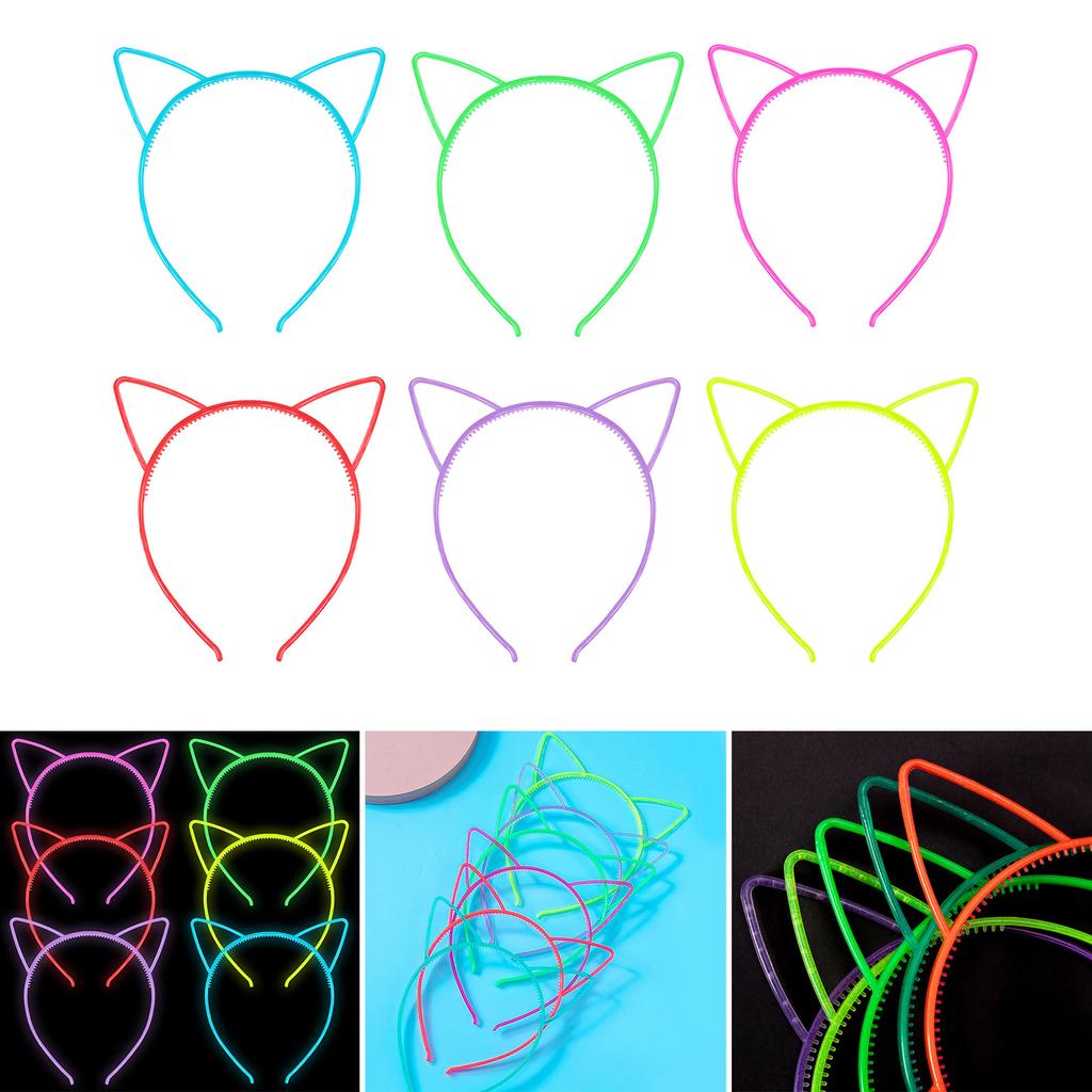 Fashion Adult Kids Glowing Cat Ear Shape Hair Hoop Luminous Hairband Stage Party Women Styling Headband