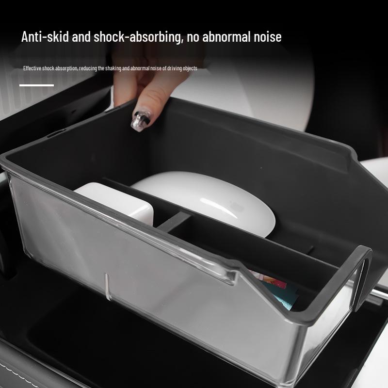 Tesla Model 3/Y Подлокотник Двухслойный силиконовый ящик для хранения