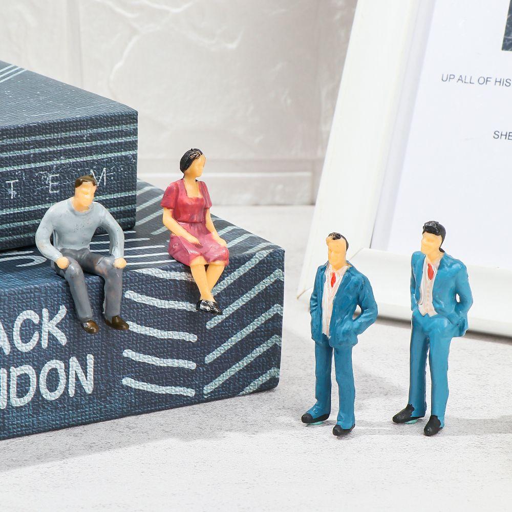 Масштаб Смешанный Цвет Поза Люди Фигурки Сделай Сам Персонаж Поезд Пейзаж Модель Здание Пассажиры