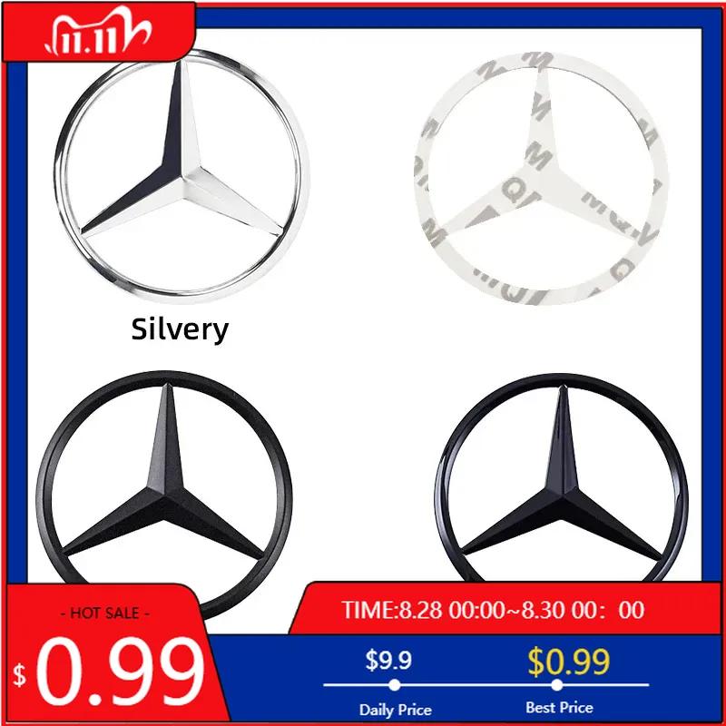 GLC GLB 1Pcs 90mm ABS Star Logo Car Trunk Emblem Badge Accessories For Mercedes Benz C E S Class W204 W205 W212 W213 W211 W220