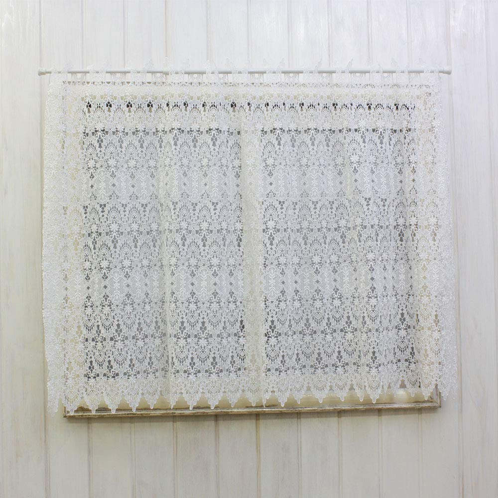 Кафе гипюр примерно 120x75см Кружевная занавеска, кружево, (длиной 75 см)