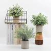 Set of 3 Artificial Eucalyptus Plants Faux Rosemary Plant Fake Plants Mini Potted Artificial Plants Small for Home Office Desk Greenery Decoration