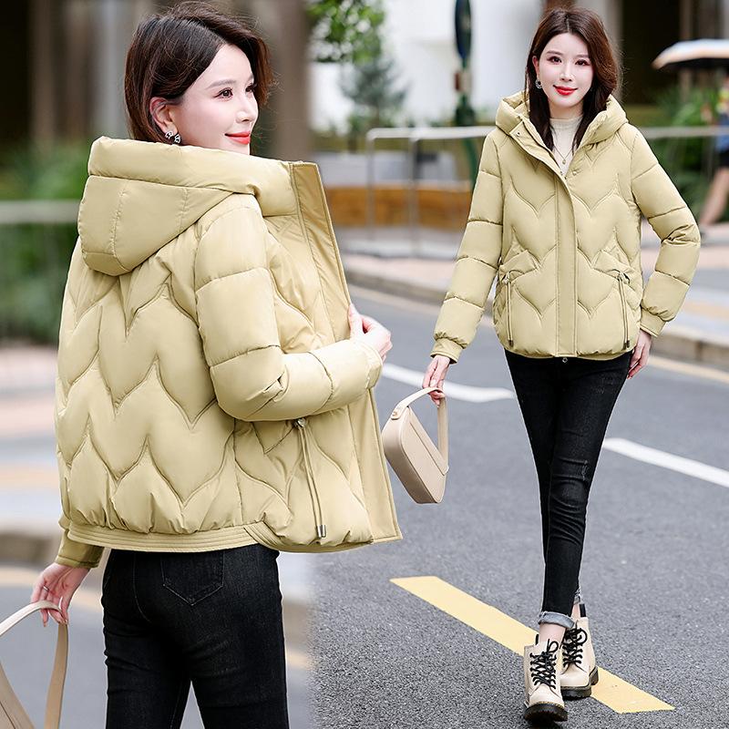 Women's New Fashionable Versatile Hooded Cold Fluffy Thickened Warm Loose High-quality Fabrics Casual Sports Cotton Coat Jacket