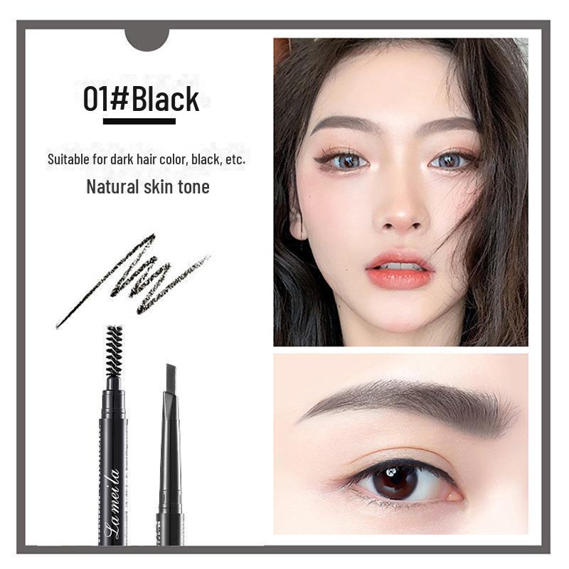 Двусторонняя кисть для бровей LAMEILA Mist Eyebrow Brush для стойкого естественного макияжа — идеально подходит для новичков и студентов.