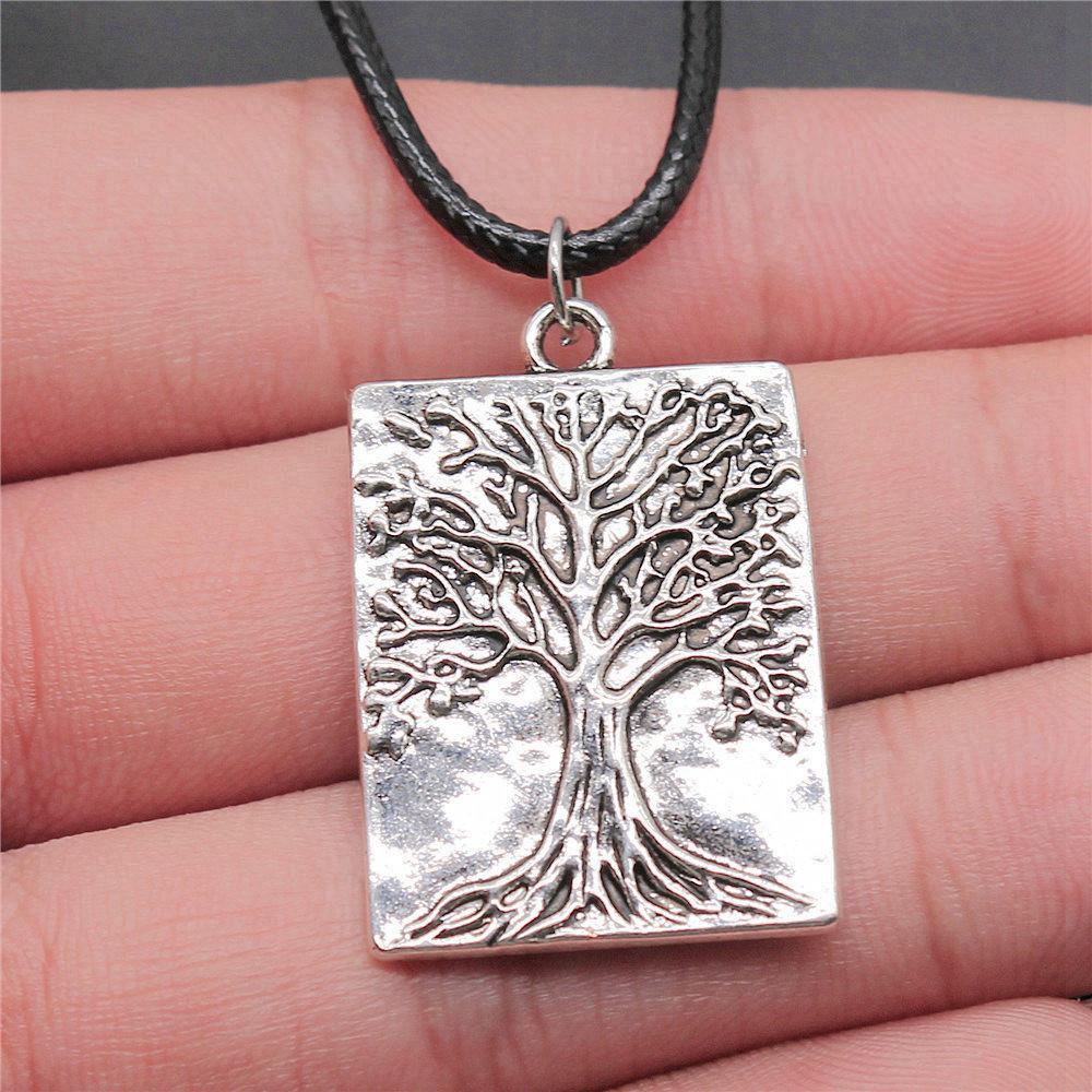 Ожерелье из кожи «Дерево жизни» 45 см, мужское украшение, свадебная годовщина, эстетические аксессуары
