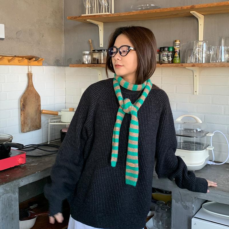 Autumn And Winter Striped All-match Warm Scarf Korean Style Atmosphere Student Scarf