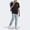 Adidas Футболка с круглым вырезом и принтом в виде букв и цифр на спине, однотонная, мужская, черная HA0936