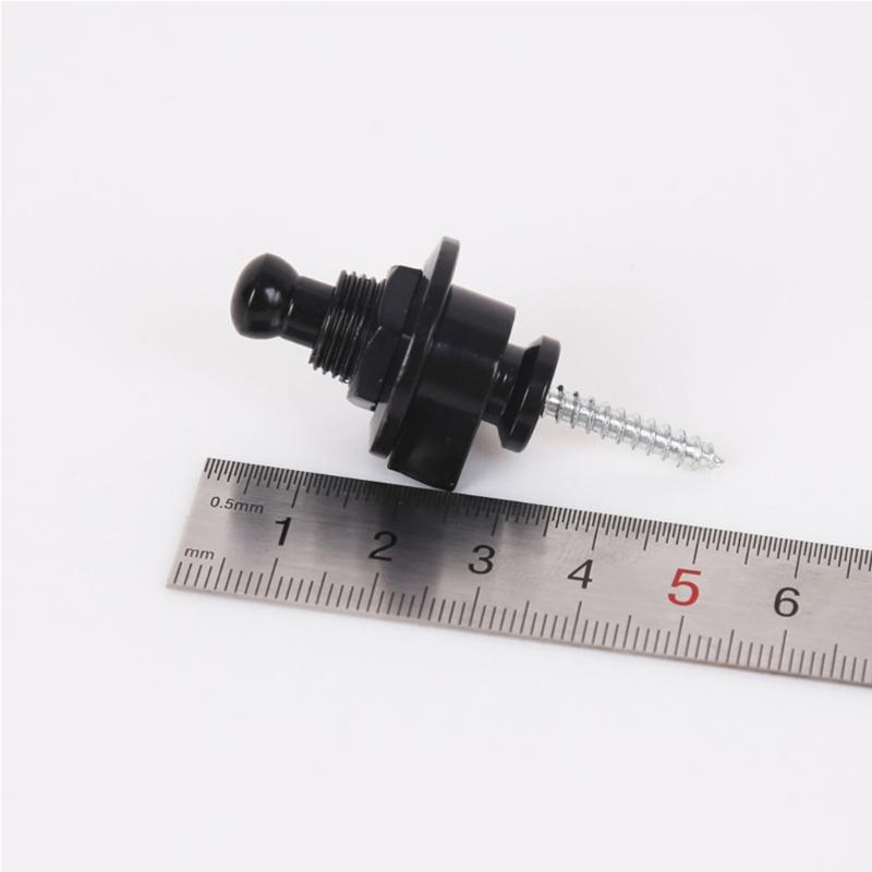 Metal Button Security Straplock Quick Release Strap Retainer System For Electric Acoustic Guitar, Bass, Ukulele