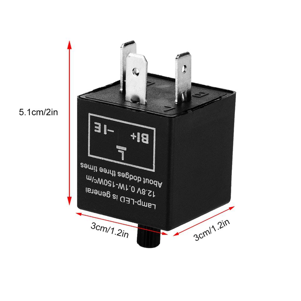 LED Light Relay Relay  Indicator Relay 12V 3 Pin Adjustable LED Light Flasher Blinker Relay Fix For Turn  Indicator