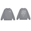 Unisex Oversized Crewneck Fleece-Lined Cotton Sweatshirt With Dice Letter Print Winter Casual Wear