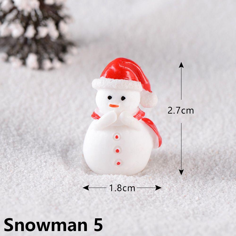 Home Decor Fairy Garden Snowman Figurine Mini Santa Claus Christmas Decorations Xmas Ornament