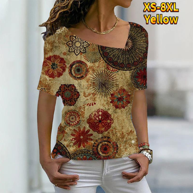 Летняя тонкая базовая повседневная футболка, элегантная женская популярная футболка с короткими рукавами и принтом, новая модная сексуальная уличная одежда XS-8XL