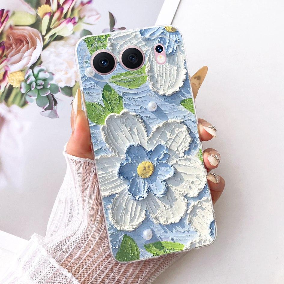 6.55" Чехол для Honor 500 5G Модный Цветок Бант Мягкий Тонкий Силиконовый Чехол для Телефона Для Honor 500 Pro Funda MEY-AN00 Honor500 Capa