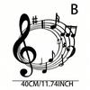 Элегантное кованое железо Музыкальный символ Настенное искусство Черный абстрактный металлический знак для Хэллоуина Рождественского декора Фермерский дом Подарок