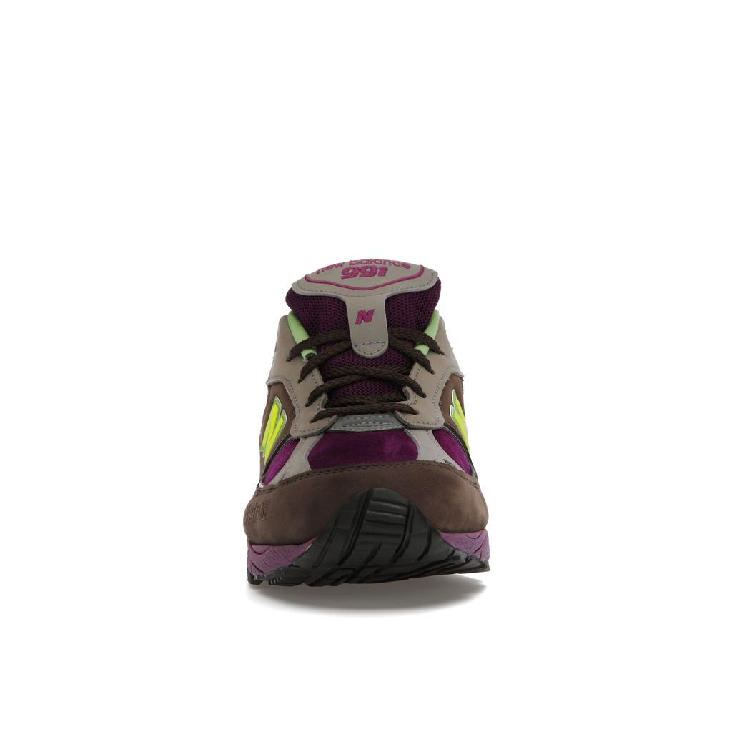 New Balance 991 Серо-зелено-фиолетовый Женский W991SRG