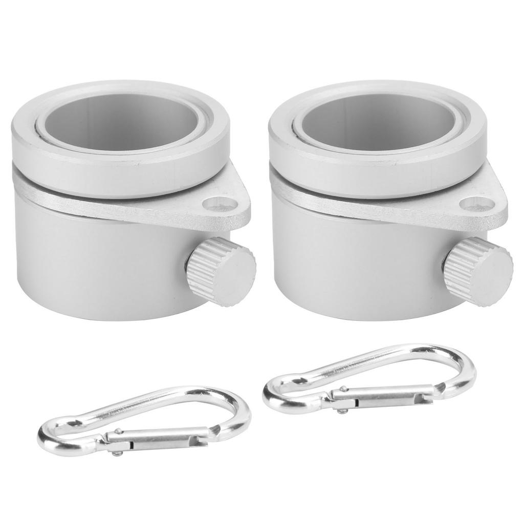 2 шт. 1-дюймовые вращающиеся кольца для крепления флагштока, алюминиевый сплав, зажим для флагштока с регулируемым винтом