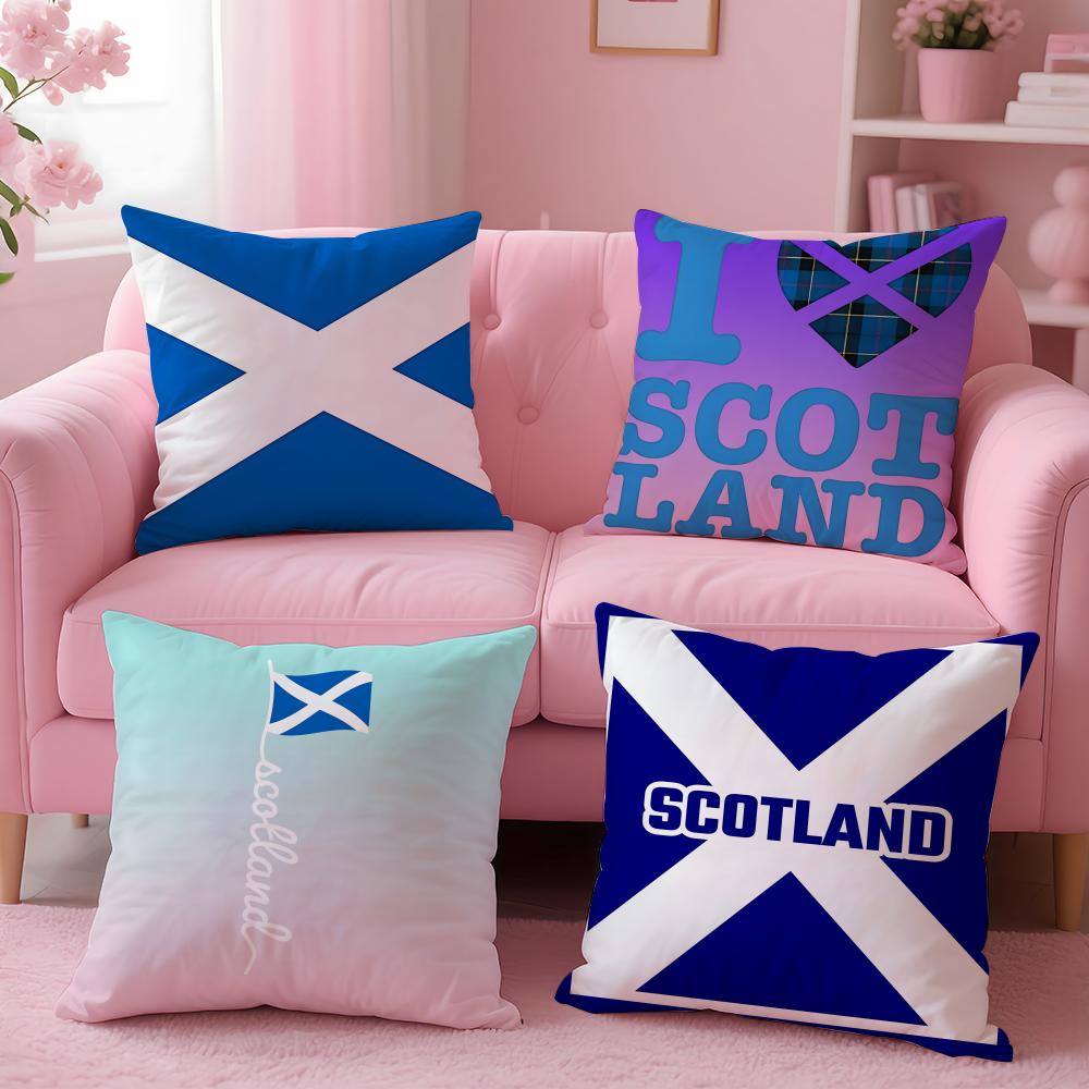 Scotland SCO flag Cushion Cover EcoFriendly Odorless Healthy Pillowcase Soft Comfortable KidSafe No Filling