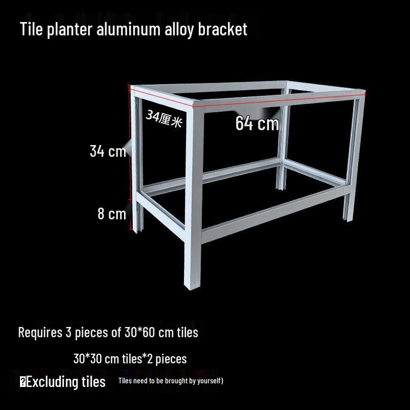 Aluminum Alloy Tile Planter Box Frame for Bonsai & Small Courtyard Planting