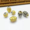 Tibetan Silver Matte Gold Six-Word Mantra Beads for DIY Buddhist Jewelry and Bracelets