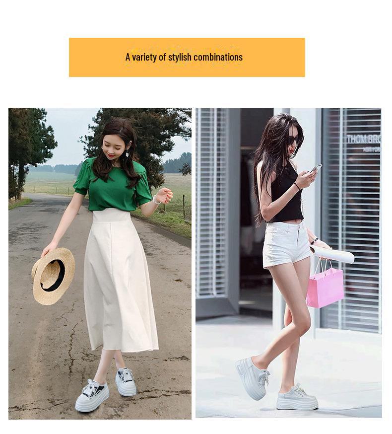 Летние женские белые тапочки Baotou на толстой подошве 2025 года: Элегантная, удобная, увеличивающая рост повседневная обувь