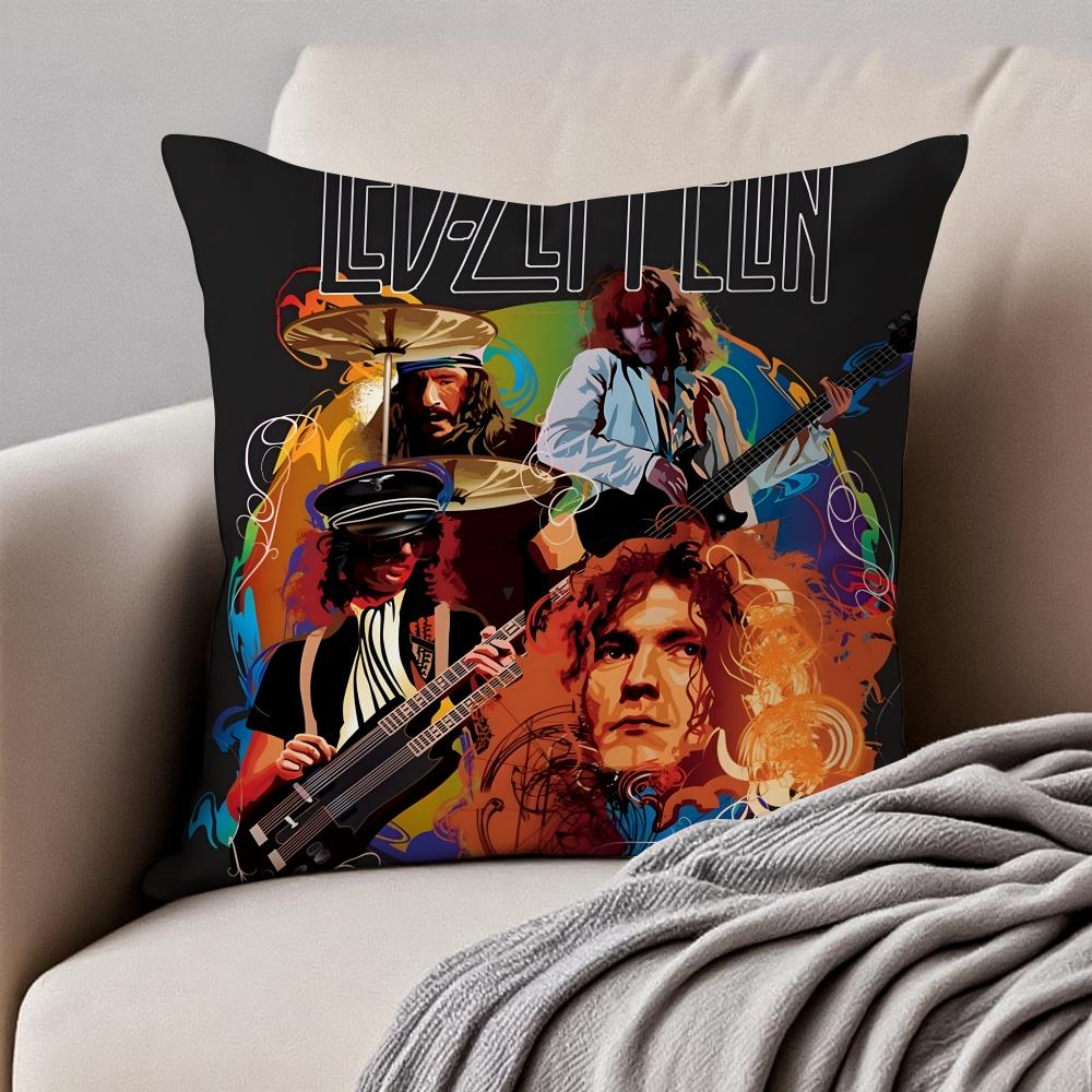 Рок Британская Рок-группа Led Zeppelin Наволочка Наволочка Антипылевой Клещ Невидимая Молния Короткий Плюш Подушка для Дивана