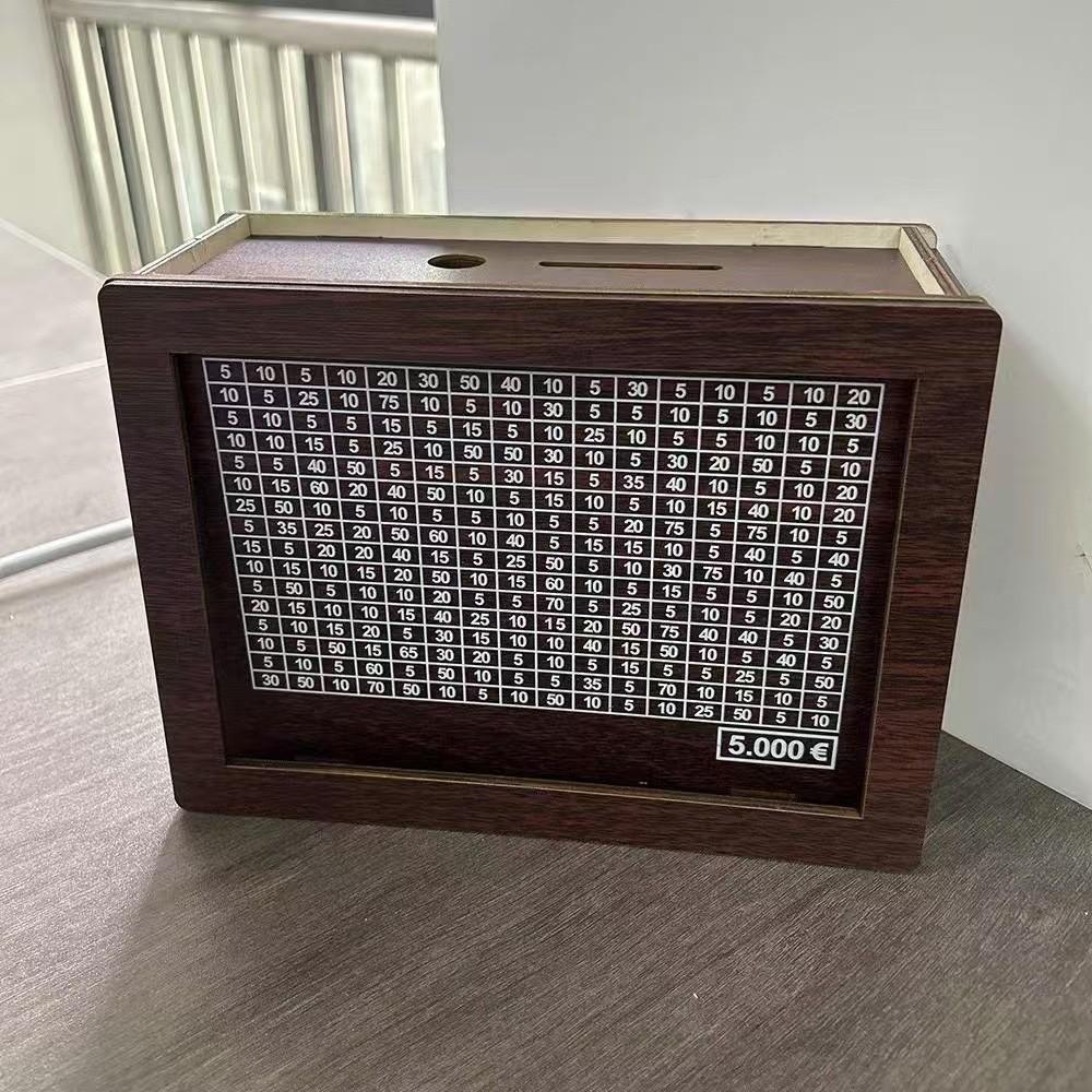 1000 2000 3000 5000 10000 Евро Копилка Деревянная Свинья Копилка Хранилище для Денег Коробка для Сбережений Челлендж Кейс для Хранения Наличности